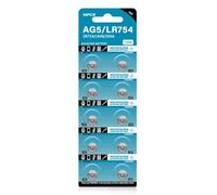 Lot de 10 piles bouton AG5 LR754 193 SR754 546 RW28 939A LR48 D309 pour montre, jouet électronique, calculatrice, horloge
