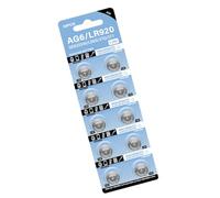Lot de 10 piles bouton AG6 SR920SW SR69 SR921 LR920SW 280-31 V371 D371 605 S921E GP371 CX921 SG6 LR921 pour montre