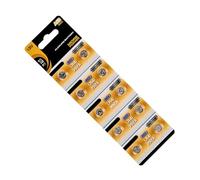 Lot de 10 piles bouton alcalines 1,55 V pour horloges télécommandes et balance électronique