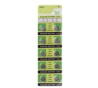 Lot de 10 piles bouton alcalines AG7 1,55 V LR927 LR57 SR927W 399 GR927 395 A