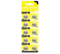 Lot de 10 piles bouton alcalines LR1120 1,5 V pour montres, calculatrices, appareils photo numériques, calculatrices, piles bouton