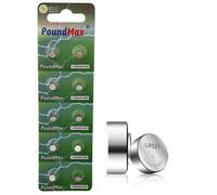 Lot de 10 Piles Bouton alcalines PoundMax AG0 379 119SG0 SR63 GP379 LR521 D379 SR521W 1,5 V