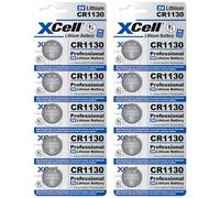 Lot de 10 piles bouton au lithium XCell CR1130 (2 x 5 blisters)