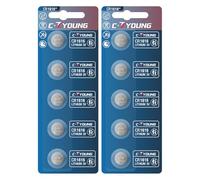 Lot de 10 piles bouton CR1616 au lithium 3 V 45 mAh anti-fuite et longue durée de vie - Compatible avec BR1616, ECR1616, 5021LC, L11, L28, KCR1616