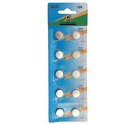 Lot de 10 Piles bouton plates type AG10 1,5V compatibles LR1130 / LR54 - Visiodirect - G