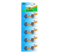 Lot de 10 Piles bouton plates Type AG13 1,5V compatibles LR44 - Visiodirect -