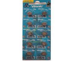 Lot de 10 piles VINNIC AG5 L754F 1.5V alcaline G