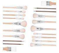 Lot de 10 pinceaux en céramique pour peinture acrylique, aquarelle, peinture en poils de chèvre, pinceau de mélange pour poterie, laine, outil d'art pour huile et acrylique