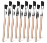 Lot de 10 pinceaux plats, de 3/5 de pouce, pour la peinture acrylique