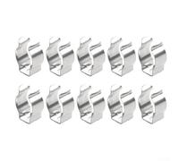 Lot de 10 pinces à outils à ressort en acier au manganèse - Support mural robuste pour outils de jardin pour rangement d'abri de jardin, organisateur de garage - Argent 25 mm à 35 mm (32 mm)