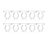 Lot de 10 pinces à ressort en acier au manganèse, clips d'outils pour accrocher balais et râteaux, support mural robuste pour garage et abri de jardin, argent (50 mm)