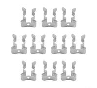 Lot de 10 pinces à ressort en acier au manganèse pour outils, balais et tuyaux, clips de serrage rapide argentés pour montage mural dans le garage et l'abri de jardin, 6-50 mm (19 mm)