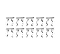Lot de 10 pinces à ressort en acier au manganèse pour outils, balais et tuyaux, clips de serrage rapide argentés pour montage mural dans le garage et l'abri de jardin, 6-50 mm (32 mm)