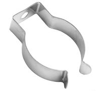 Lot de 10 pinces à ressort industrielles en acier au manganèse de type ouvert pour garage, atelier, balai, brosse, râteau, tuyau, support de rangement - Argenté (28 mm)