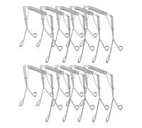 Lot de 10 pinces à roulade en acier inoxydable de qualité alimentaire | Pince à légumes pour choux - Pour cuisine, jardin, camping, cafétéria, dîner, boulangerie, buffet, grill