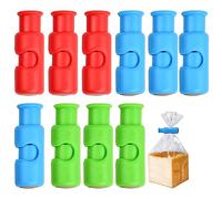 Lot de 10 pinces de Fermeture pour Sacs, de Fermeture Réutilisables en Plastique, Clips de Fermeture pour Sacs, Fermetures de Sac, Clips pour Sac à Pain, Pinces pour Sac à Bagel (4 Couleurs)