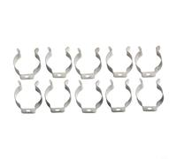 Lot de 10 pinces de rangement à ressort en acier brillant pour rangement d'outils, abri de jardin, atelier, garage, maison (10 mm)