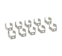 Lot de 10 pinces de rangement à ressort en acier brillant pour rangement d'outils, abri de jardin, atelier, garage, maison (19 mm)