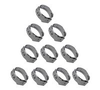 Lot de 10 pinces d'oreille hydrauliques en acier inoxydable 10 x 12,8 x | Lot de 10 colliers de serrage simples en acier inoxydable 304, tension constante, joint de tuyau, automobile, train, bateau