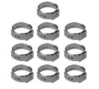 Lot de 10 pinces d'oreille hydrauliques en acier inoxydable - 10 x 20,3 x | Lot de 10 colliers de serrage simples en acier inoxydable 304, tension constante, joint de tuyau, automobile, train, bateau