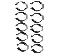Lot de 10 pinces en U en acier inoxydable pour tubes LED, pinces à ressort avec revêtement en plastique et patins antidérapants, supports pour plafonniers intérieurs de 38 à 52 mm
