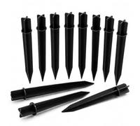 Lot de 10 piquets de rechange pour lampes solaires et de jardin, 21 cm
