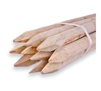 Lot de 10 piquets ronds en bois naturel - 4 x 200 cm - En bois naturel - 100 à 200 cm de long - Pour jardin, clôture, plantes, agriculture et aménagement paysager