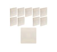 - Lot de 10 plaques cache boîtes 75x75mm vis + griffes - Blanc - Diwone