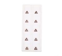Lot de 10 plaques de coupe réversibles d'angle en C en carbure pour machine à chanfreiner pneumatique, compatible TMPT080204N, inserts triangulaires 8 x 7 x 2,4 mm pour ébavurage en fonte d'acier
