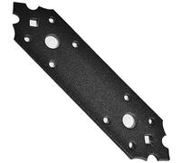 Lot de 10 plaques de jonction plates décoratives noires en métal avec revêtement en poudre pour réparation du bois 15,2 x 3,8 cm (160 x 40 x 2,5 mm)