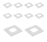 Lot de 10 plaques en plastique carrées, 2 modules placés par boîte 502, compatibles avec Bticino Living Light, couleur blanche, série MBL