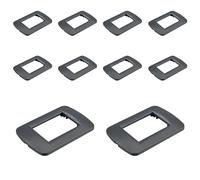 Lot de 10 plaques en plastique ovale, 3 modules placés par boîte 503, compatibles avec Bticino Living Light, couleur acier foncé, série MBL