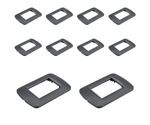 Lot de 10 plaques en plastique ovale, 3 modules placés par boîte 503, compatibles avec Bticino Living Light, couleur acier foncé, série MBL