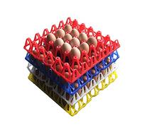 Lot de 10 plateaux à œufs en plastique pouvant contenir 30 œufs, 4 couleurs