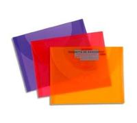 Lot de 10 Pochette de rangement format 24x32 en polypropylène PRIPLAK assortis CANSON