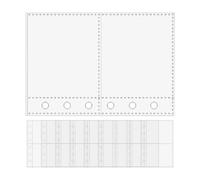 Lot de 10 pochettes transparentes A7 en polypropylène à 6 anneaux, superpositions de présentation transparentes, mini protège-pages imperméables pour collection de cartes