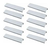 Lot de 10 Poigne Profil Poigne de Meuble Cuisine - Poigne Invisible Poignee de Meuble Bross Poigne Meuble argent en Alliage d\'Alu