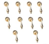 Lot de 10 poignées de placard vintage en alliage de zinc 65 mm | Alliage de zinc, finition laiton vintage, style bélière, lot de 10, résistant à la rouille