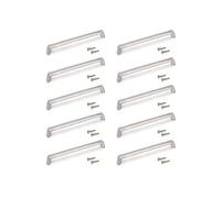 Lot de 10 poignées pour meubles Canton, L174mm, entraxe 160mm, Zamak, Nickel satiné
