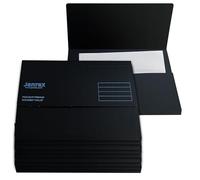 Lot de 10 porte-documents en carton noir de qualité supérieure