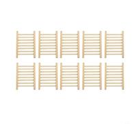 Lot de 10 porte-savon en bois avec drainage - Égouttoir de savon naturel auto-drainant pour mur de douche et évier - Organiseur de bain antirouille 12 x 8,5 cm