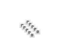 LOT de 10 Prises 2P+T Silver Delta Viva + Plaques Blanc-Siemens Ingenuity for Life
