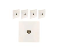 - Lot de 10 prises TV encastrables Diwone - blanc