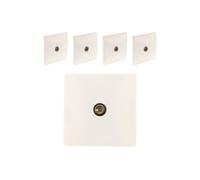 - Lot de 10 prises TV encastrables Diwone - blanc