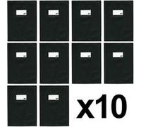 Lot de 10 protège-cahiers 21 x 29,7 cm A4 plastique noir Apli