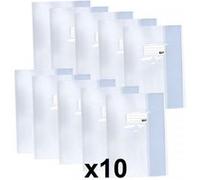 Lot de 10 protège-cahiers 24 x 32 cm grand cahier plastique transparent Apli