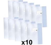 Lot de 10 protège-cahiers 24 x 32 cm grand cahier plastique transparent Apli