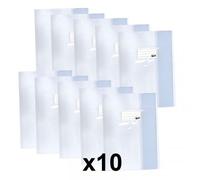 Lot De 10 Protège-Cahiers 24 X 32 Cm Grand Cahier Plastique Transparent Apli