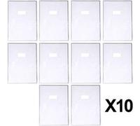 Lot de 10 protège-cahiers - A4 - 21x29,7cm - Épaisseur 12/100ème - Incolore - Avec porte étiquette