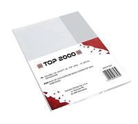 Lot de 10 protège-cahiers format A5, transparents, grainés, en polypropylène recyclable, 0,09 mm, extra résistants. TOP-2000
